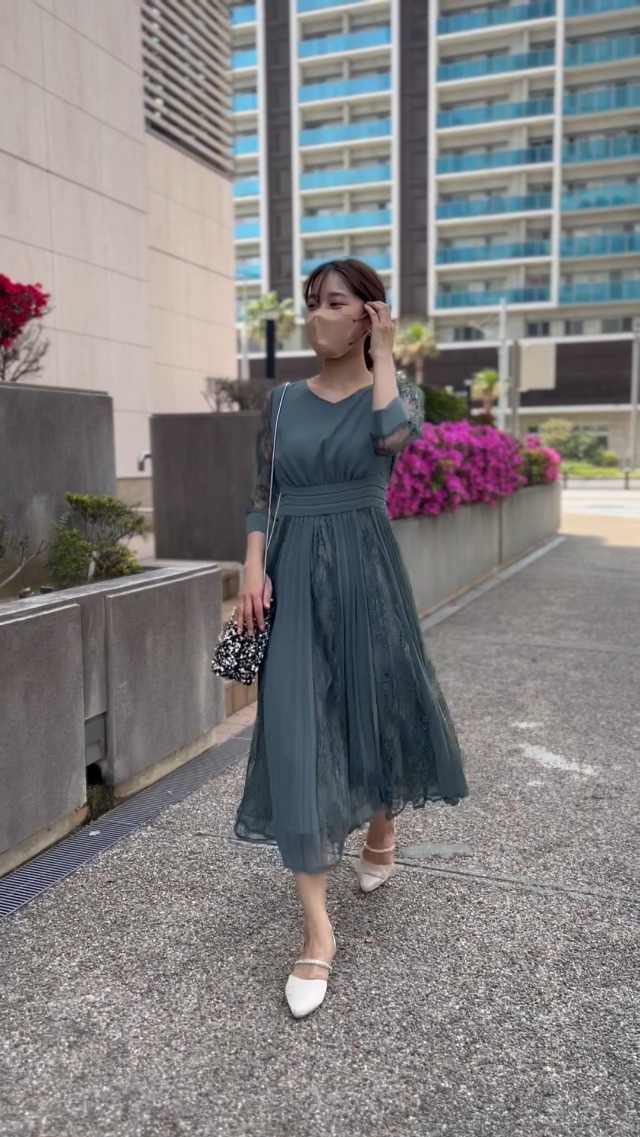 Amazon.co.jp: [clarissa] パーティードレス レース (ロング丈
